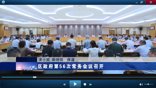 区政府第56次常务会议视频报道